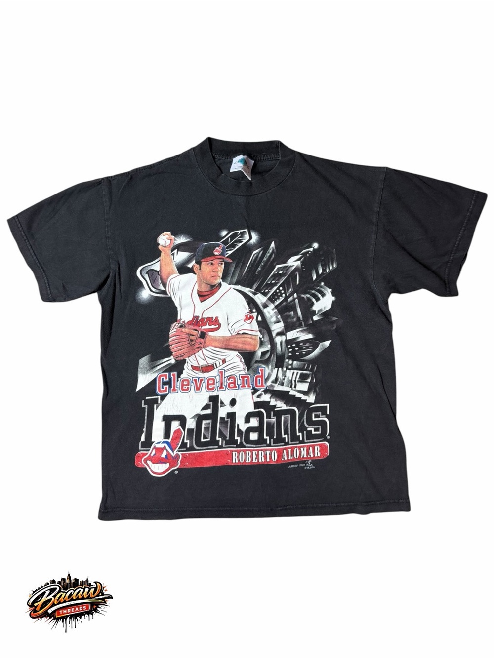 Cleveland Indians Roberto Alomar Graphic Tee - Black & Red